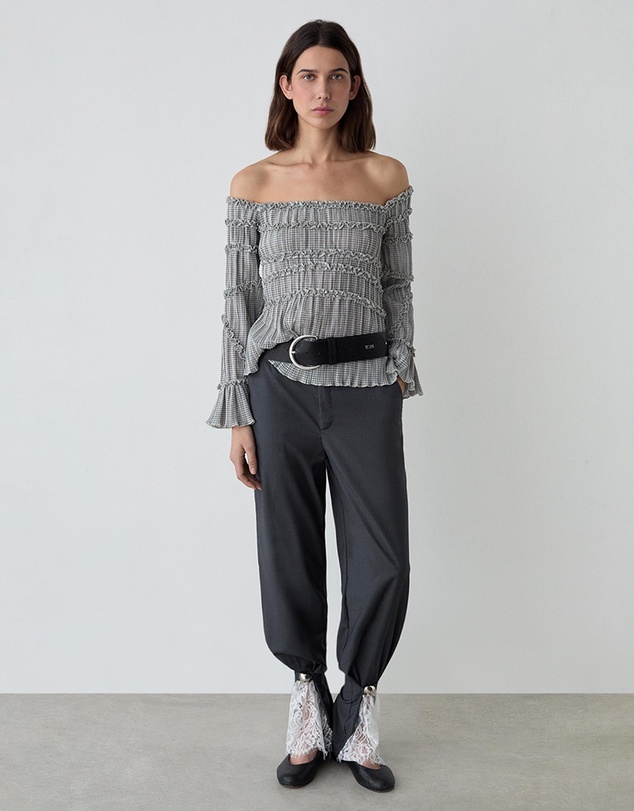 Laagam - Petra Squared Textured Blouse
