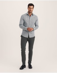 SABA - Lucian Long Sleeve Stretch Check Shirt