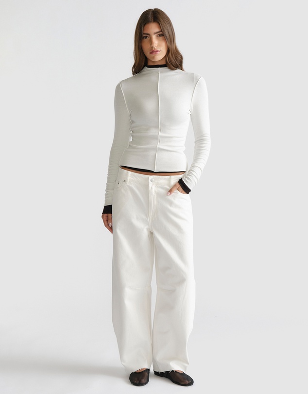 Decjuba - D-Luxe Semi Sheer Long Sleeve Top