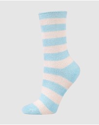 Bamboozld - 3 Pack Fluffy Bamboo Lounge Bed Crew Socks