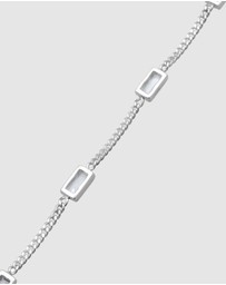 Elli Jewelry - Bracelet Set Topaz Rectangle 925 Sterling Silver