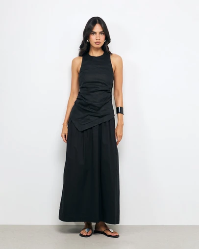 AERE - Frankie Asym Panel Midi Dress