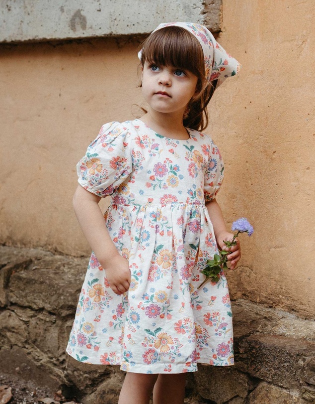 Purebaby - Linen Blend Dress -Kids-Babies