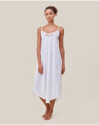 Papinelle - Swiss Dot Lace Front Maxi Nightie