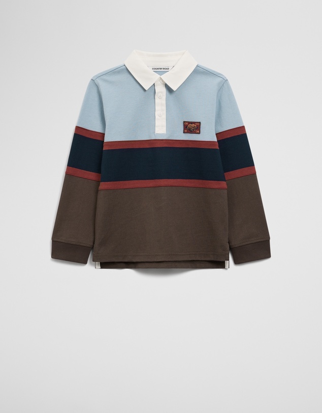 Country Road - Organically Grown Cotton Panel Stripe Rugby
