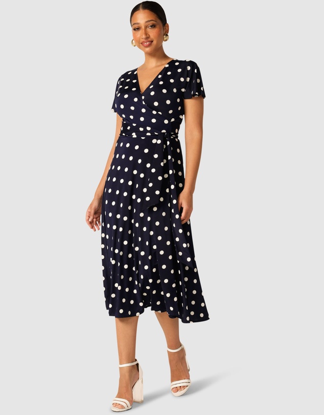 SACHA DRAKE - Reverse Wrap Midi Dress