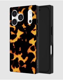 Flaunt - Flaunt Square Tortoise Print MagSafe Case for iPhone 17 Pro