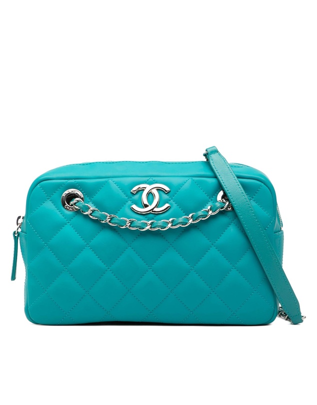 Pre-Loved by Azura Reborn - Pre-Loved Medium CC Quilted Rubberized Lambskin Coco Rain Camera Bag