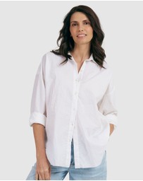 CAMIXA - Exal Oversized Frayed Edge Cotton Shirt