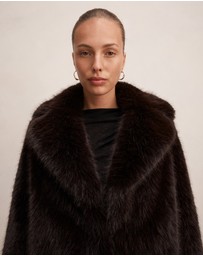 Forever New - Paige Long Hair Fur Short Jacket