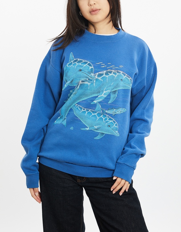 Vintage by The Real Deal - Pre Loved - Vintage 1994 Dolphin Wildlife Sweatshirt