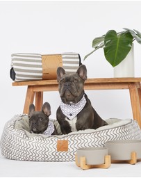 Mog & Bone - 4 Seasons Reversible Circular Dog Bed - Mocha Wave