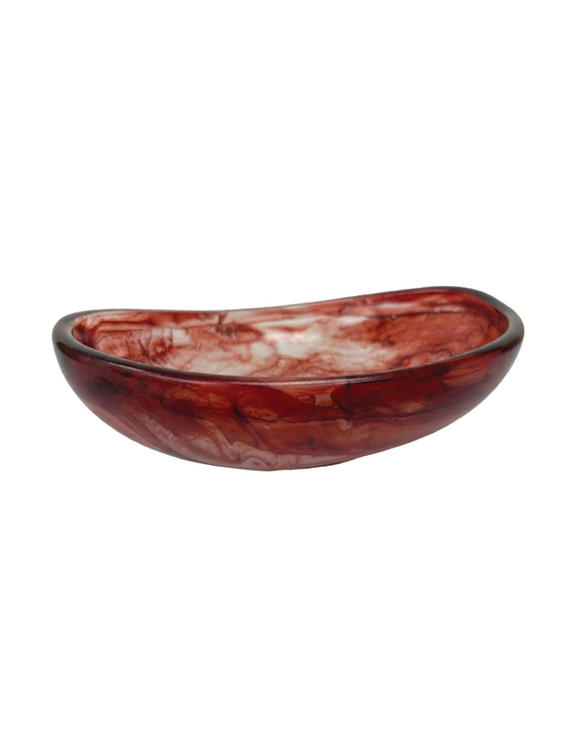 Urban Attitude - Urban Attitude JADE Medium Bowl Height 8cm highest, 5cm lowest, Width 27cm, Length 28cm - Berry Red