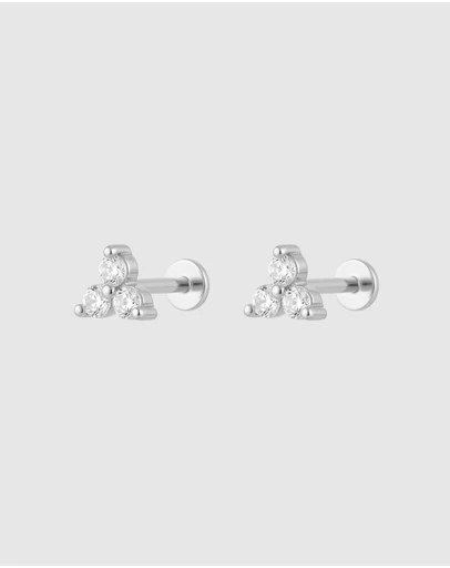 HOUSE OF SLANI - Silver Lou Flatback Ear Piercing
