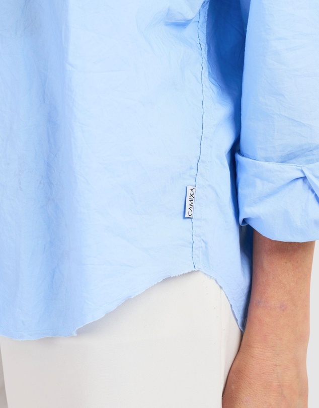 CAMIXA - Exal Oversized Frayed Edge Cotton Shirt
