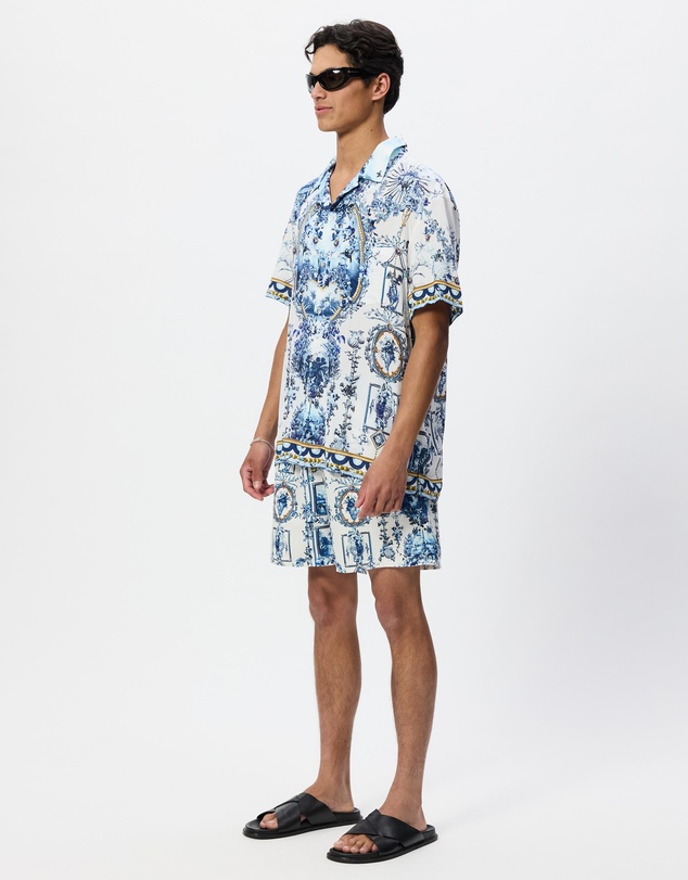Camilla - Short Sleeve Camp Collared Shirt