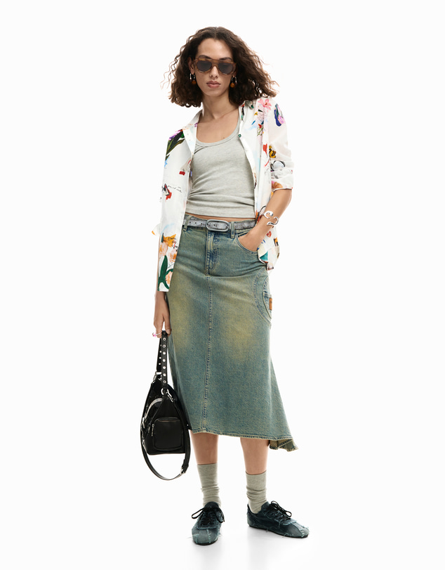 Desigual - Collage shirt with flowers