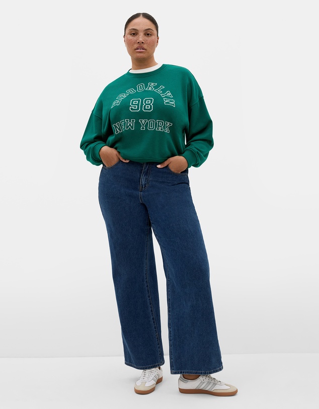 City Chic - Brooklyn Crew Neck Sweatshirt