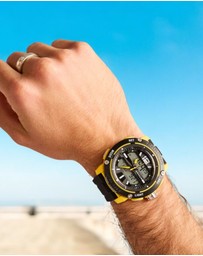 Maxum - CONQUEST Black and Yellow Analogue and Digital Watch