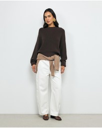 AERE - Cotton Cashmere Blend Relaxed Jumper