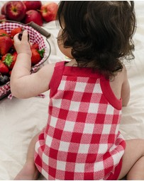 Kynd Baby - Miffy Knit Romper in Cherry