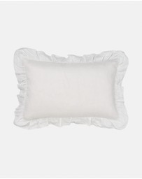 Linen House - Nimes Pure Linen Ruffle Filled Cushion