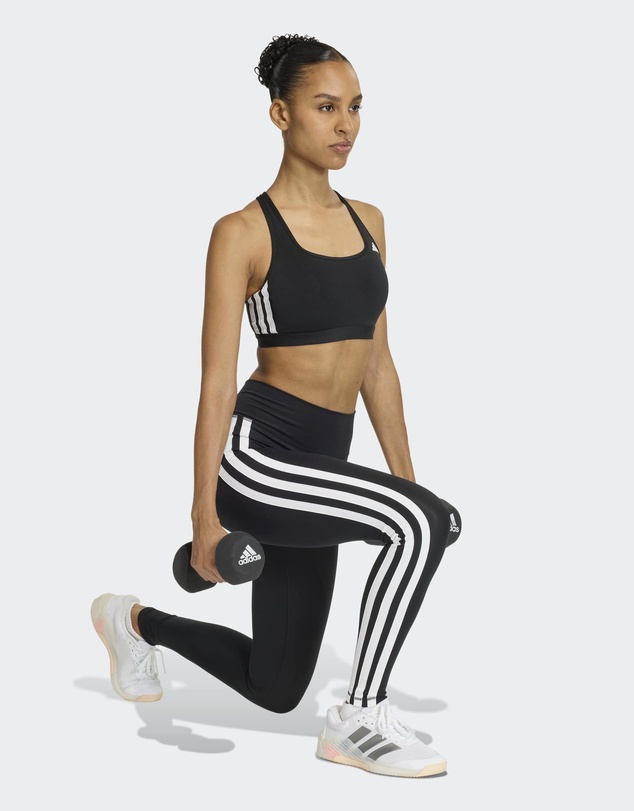 adidas Performance - Optime Essentials Workout 3-Stripes Medium Support Bra Womens