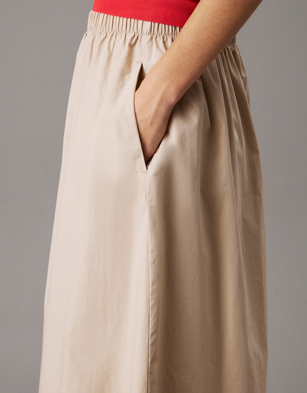 Calvin Klein - Flared Poplin Midi Skirt