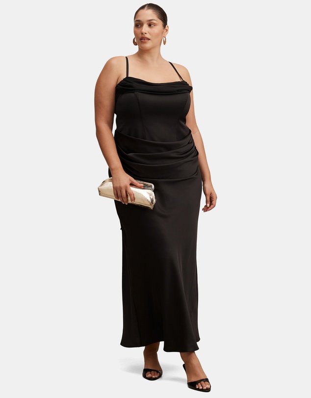 Forever New Curve - Claudia Curve Strappy Corset Maxi Dress