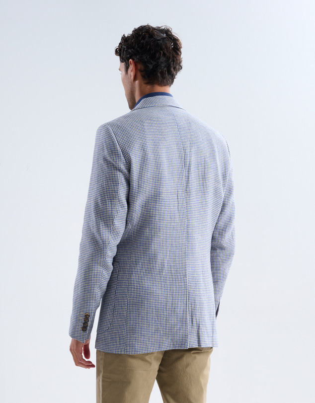 3 Wise Men - 3 Wise Men Alistair Blue Linen Blazer