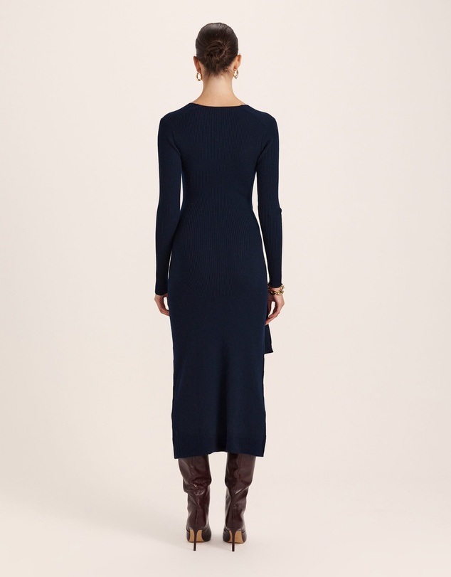 SABA - Elle Wool Blend Wrap Knit Dress
