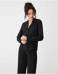 Forcast - Claudia Pleat Neck Blouse