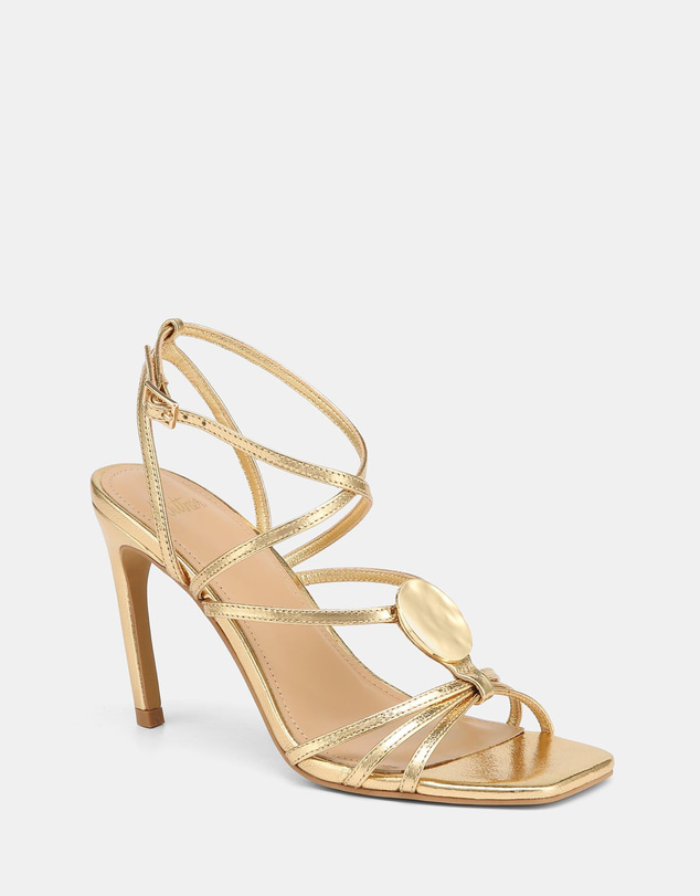 Wittner - Tatum High Sandals Gold Metallic Leather