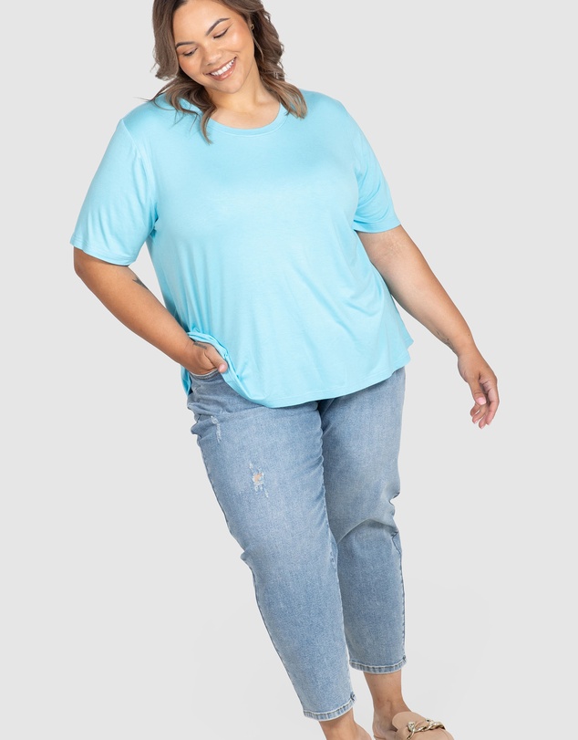 Love Your Wardrobe - Kelly Dipped Hem T-shirt