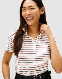 Tommy Hilfiger - Tipping Slim Button Down Short Sleeve Polo