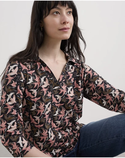 Seasalt - Seasalt Cornwall Black Wavecrest Shirt