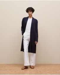 Trenery - Merino Longline Cardigan in Navy
