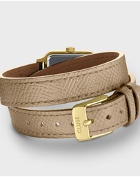 Cluse - Gracieuse Petite Double Leather Rugby Tan/Gold