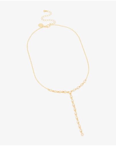 Lovisa - Gold Plated Bezel Cubic Zirconia Y-Necklace