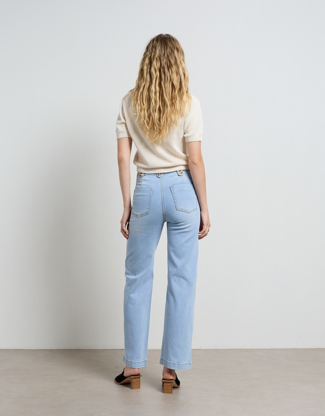 DRICOPER DENIM - Carrie Sunbleached Wide Straight Leg Jeans
