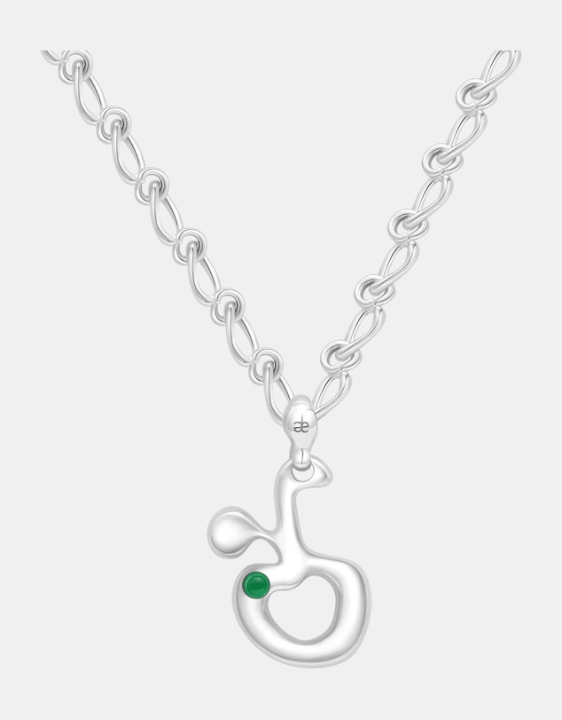 Graedance - Taurus Chrysoprase Pendant on Eclipse Necklace
