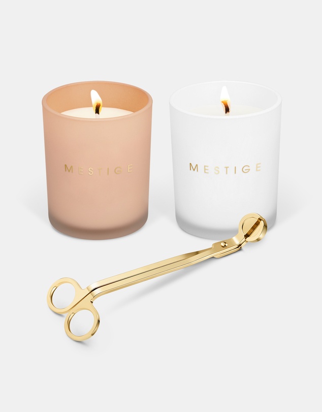 Mestige - 2 Candle & Trimmer Gift Set - Creme Brulee and Ocean Breeze
