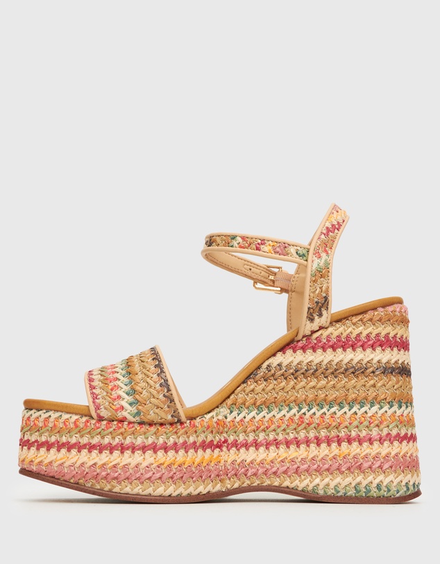 Betts - Fame Raffia Platform Wedges