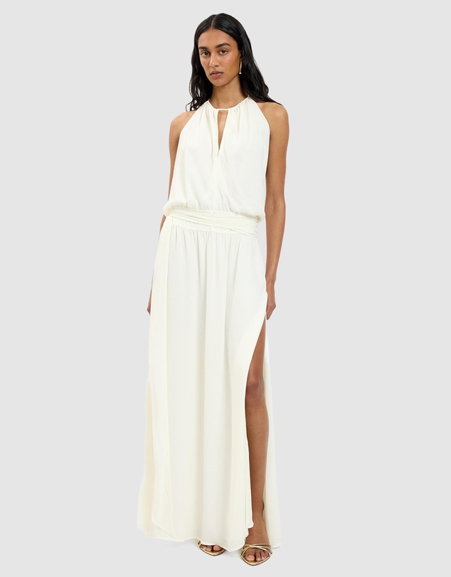 With Harper Lu - Draped Backless Gown
