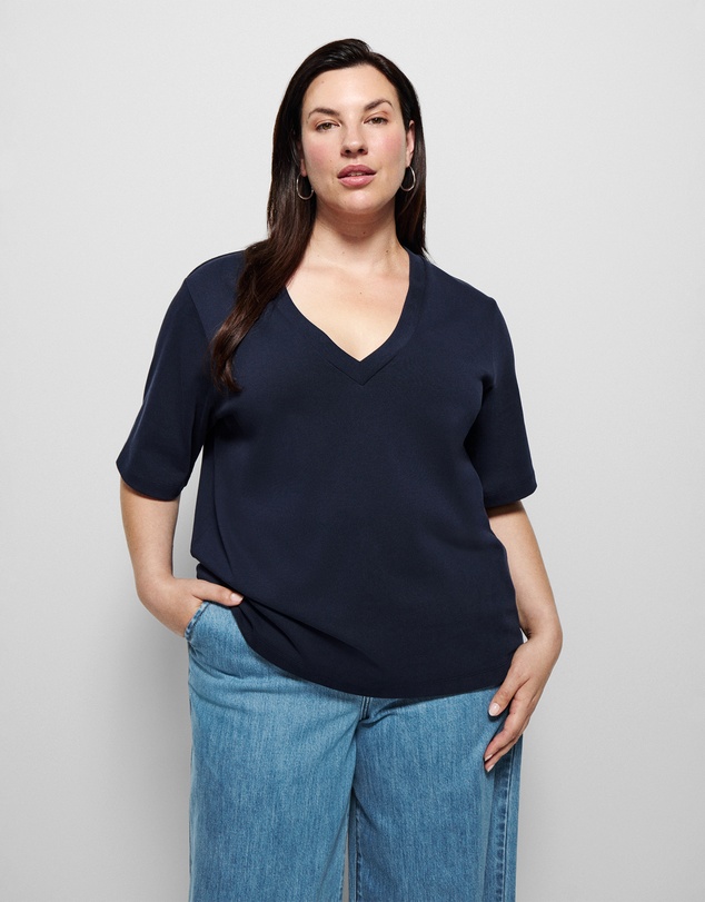 Commonry - Cotton V Neck T Shirt