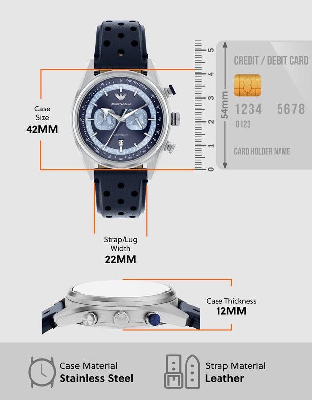 Emporio Armani - Blue Chronograph Watch