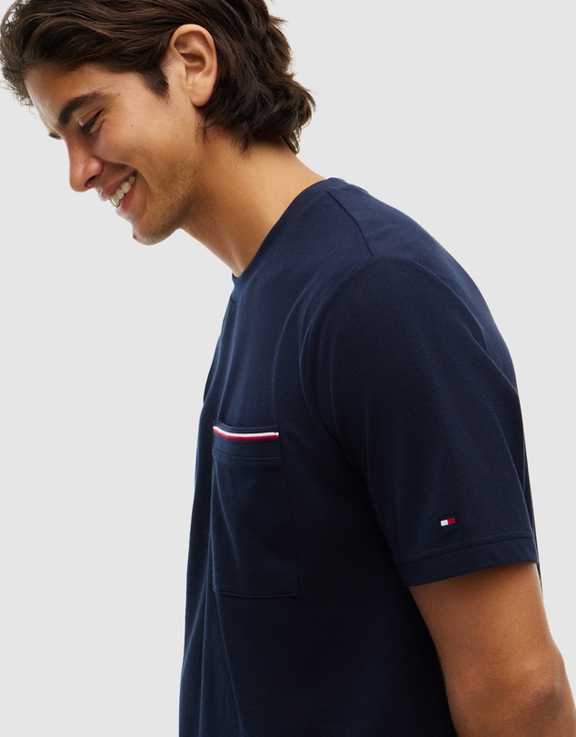 Tommy Hilfiger - Global Stripe Pocket Pique T-Shirt