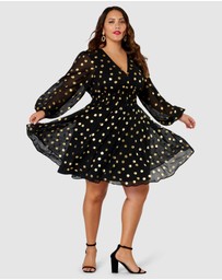 Pink Dusk by Curve Project - G Spot Print Midi Dress
