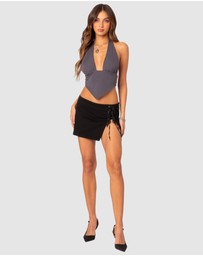 EDIKTED - Kat Slitted Mini Skirt