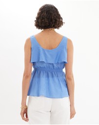 Amelius - Lorena Peplum Ruffle Top